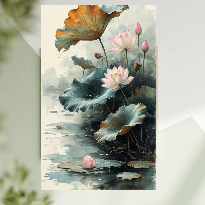 Hiasan Dinding Motif Bunga Aesthetic Papan MDF