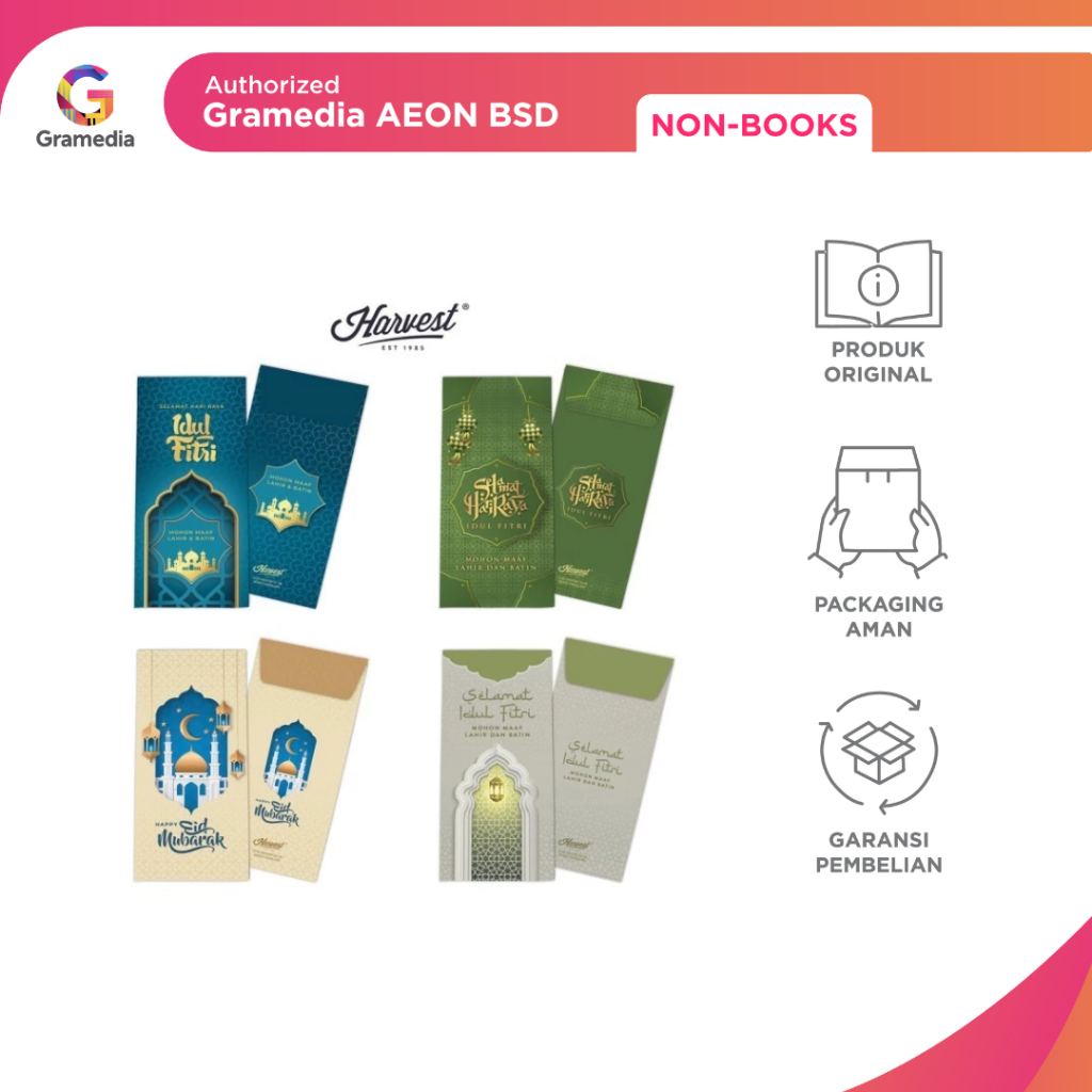 

GRAMEDIA BSD CITY - Amplop Lebaran / Idul Fitri Harvest isi 6 - Fitri Hidayah