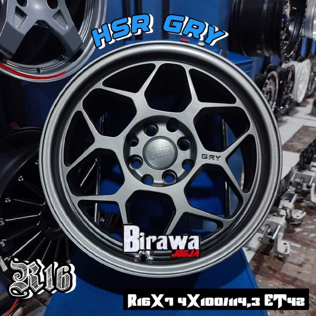 Promo Velg Racing Original HSR Gry Ring 16 Baut 4 For Velg Mobil R16 Avanza Xenia Wuling Yaris Vios