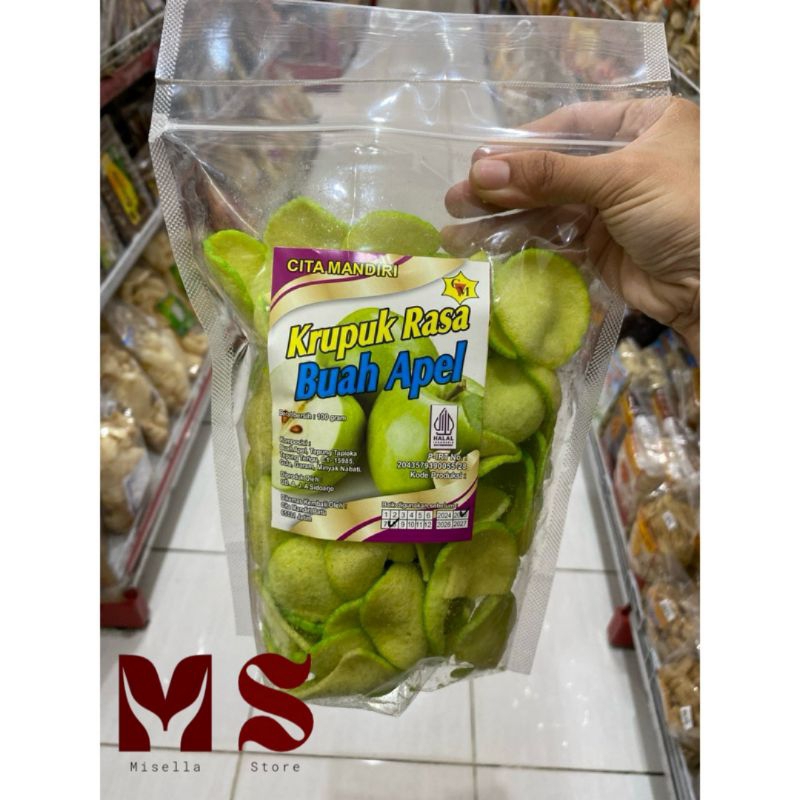 

Kerupuk Buah Rasa Apel Berat 100 Gram
