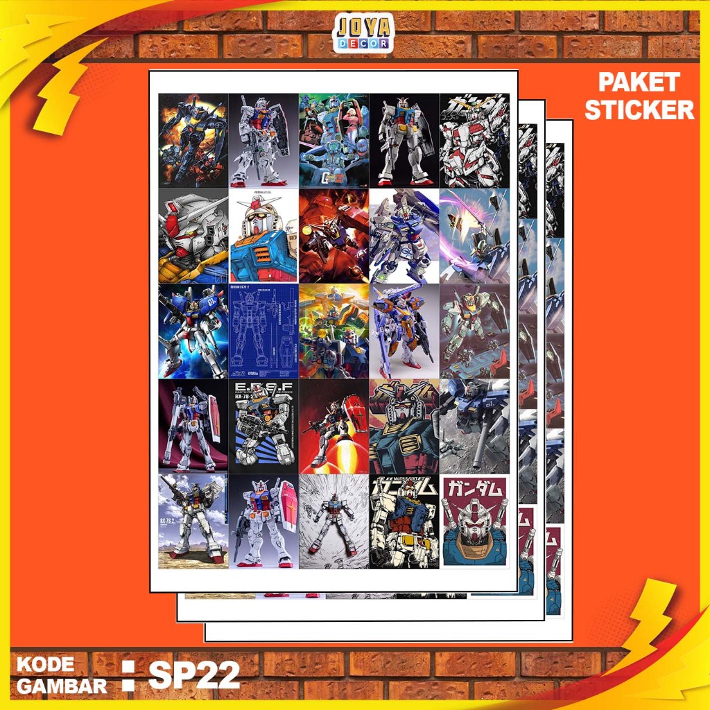 

GAMBAR STICKER GUNDAM / STIKER GUNDAM / PAKET STIKER GUNDAM PER 25 PCS / KODESP22
