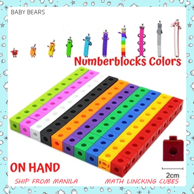 Learning Resources Math Link Cubes 100Pcs 2Cm Blocks Snap Cubes Link Numberblocks Math Manipulatives