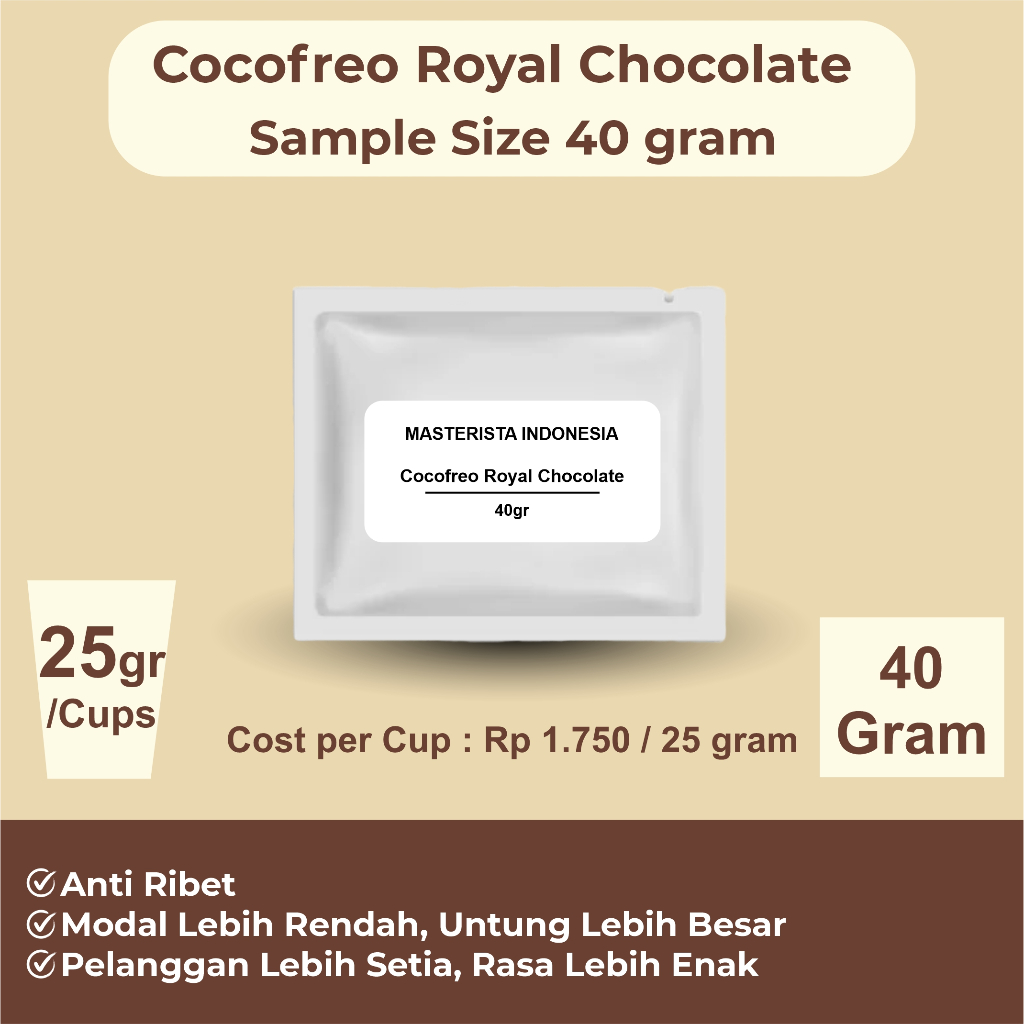 

Cocofreo Royal Chocolate Powder Sample Size 40 gr