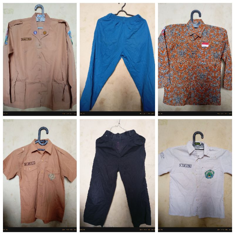 Seragam sekolah TK, SD,SMP,SMA. batik sekolah preloved