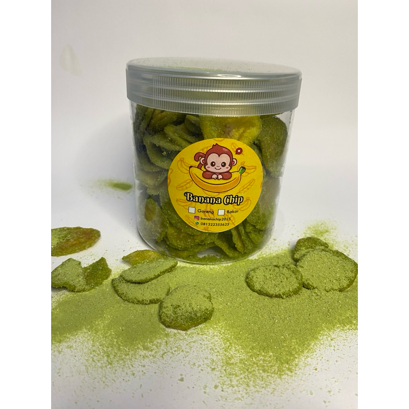 

Kripik pisang Rasa Matcha Toples 600Ml