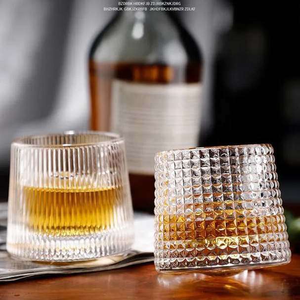 Gelas Whisky Spinning Whiskey Bisa Berputar Kaca Premium 150ml
