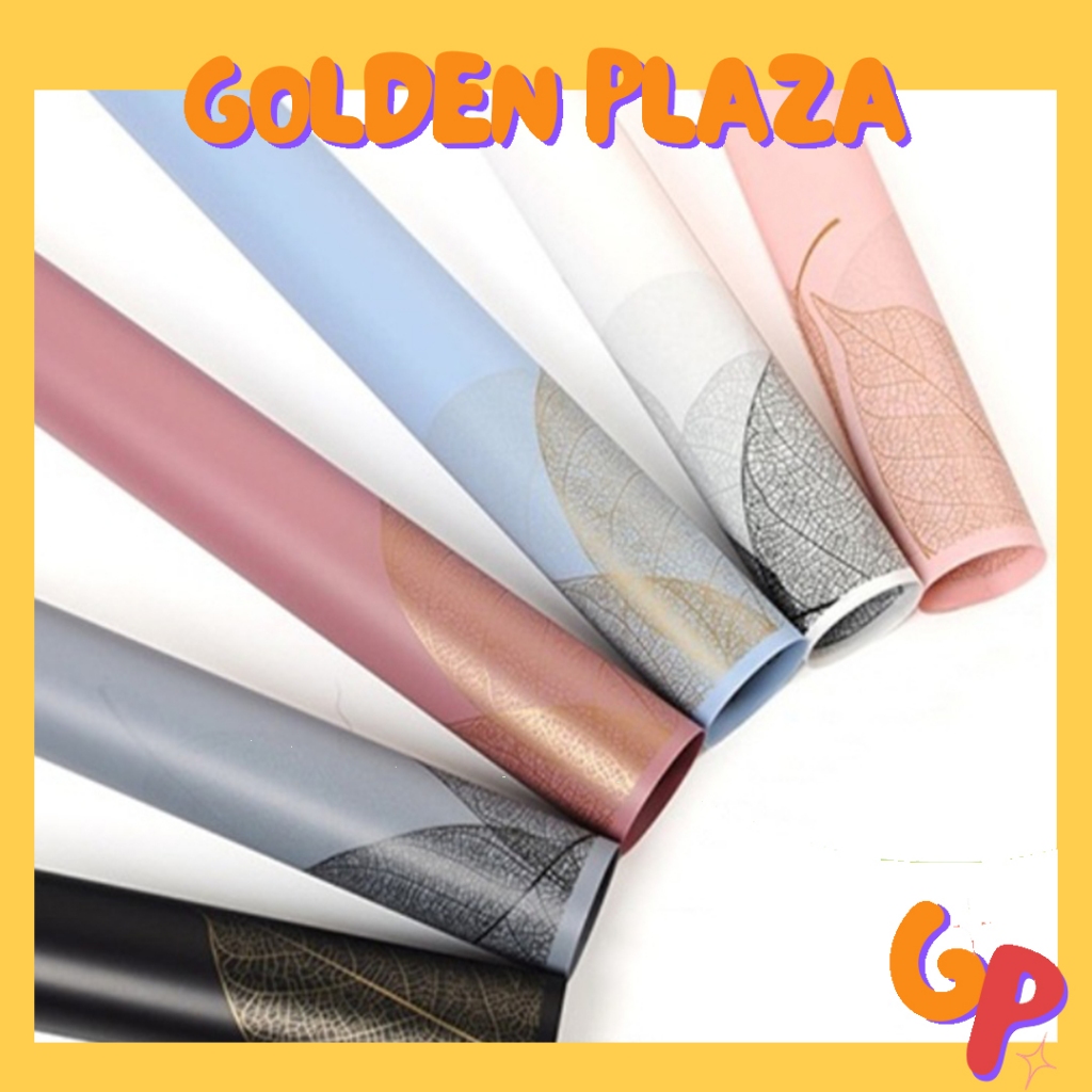 

20 LEMBAR Flower Wrapping Cellophane Motif Daun Leaf Kertas Buket Bunga Paper KB6065