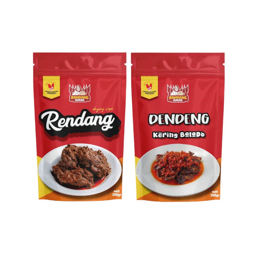 

Randangamak - Paket H Rendang Daging Sapi Original & Lambok Kering Balado 350GR