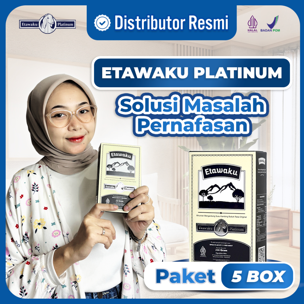 

Etawaku Platinum Susu Kambing Etawa Bantu Bersihkan Paru Paru 5 Box