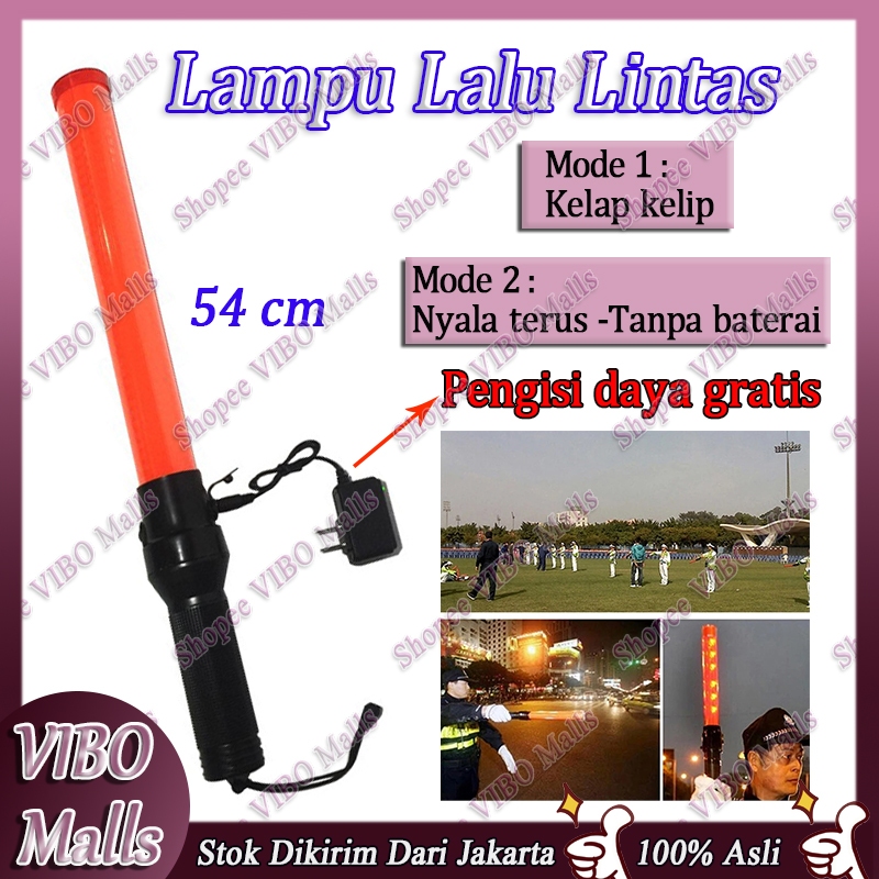 Senter parkir tongkat lampu 54cm Lampu lalin parkir Stick lamp Tongkat lalin panjang Senter lalu lin