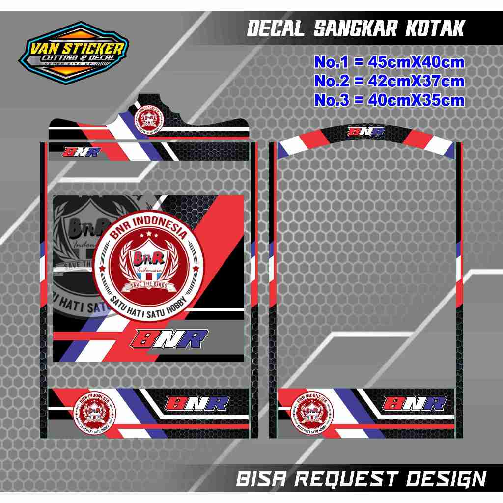 decal sangkar kotak BNR
