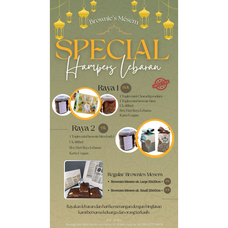

Raya 2 - Special Hampers Lebaran Brownies Mesem