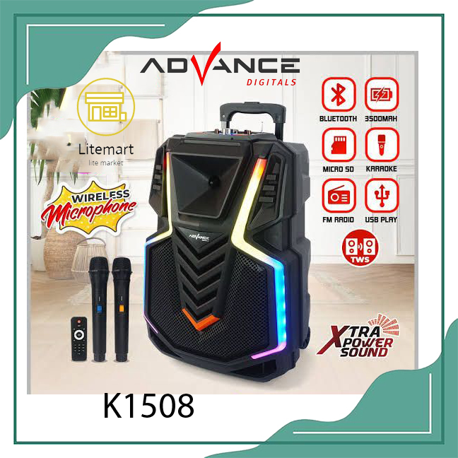 ADVANCE SPEAKER PORTABLE 15'' K1508