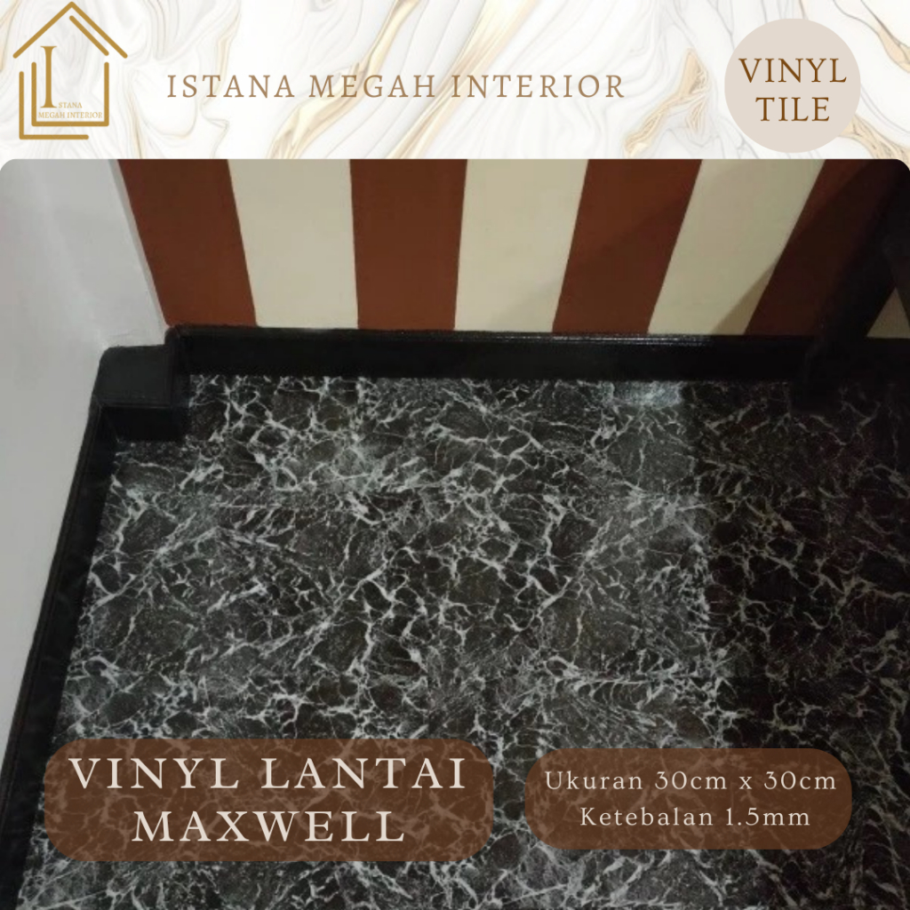 Lantai Vinyl Floor Tile Maxwell Motif Polos Marmer Granite