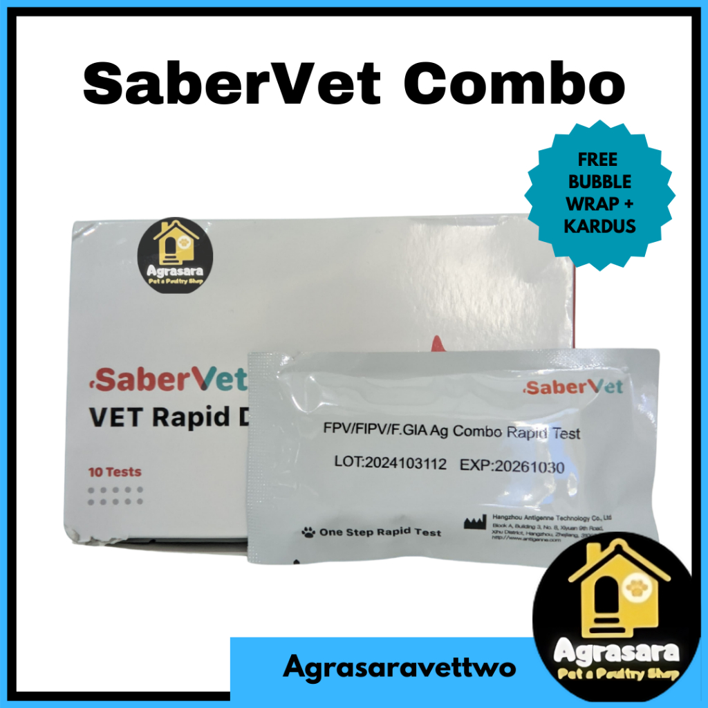 Sabervet FPV/FIPV/F.GIA Ag Combo TEST KIT 1 BUAH - Rapid Test Kit Kucing