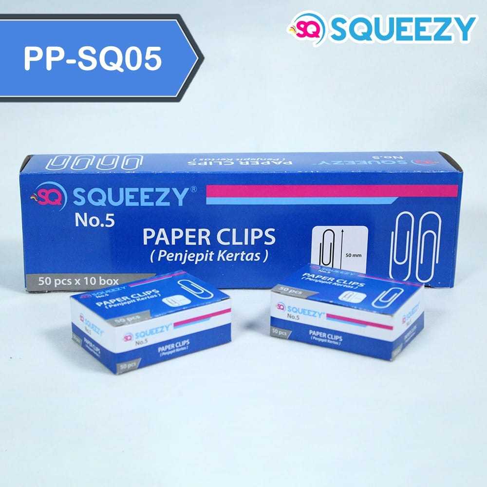 

SQUEEZY Trigonal Clip Kertas No.5 Jumbo(1pack kecil)