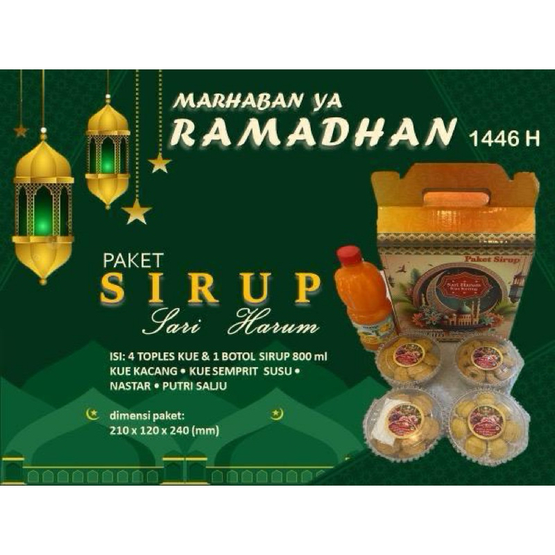 

Paket kue kering lebaran sari harum isi 6
