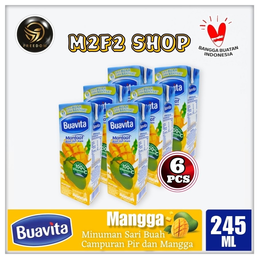 

Jus Buavita Rasa Mangga Kotak | Juice Mango - 245 ml (Kemasan 6 Pcs)