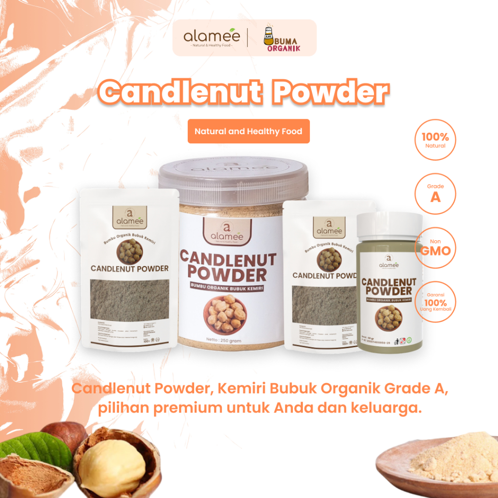 

Kemiri Bubuk Candlenut Powder Bumbu Dapur Organik Masak Murni Asli Tanpa Campuran praktis