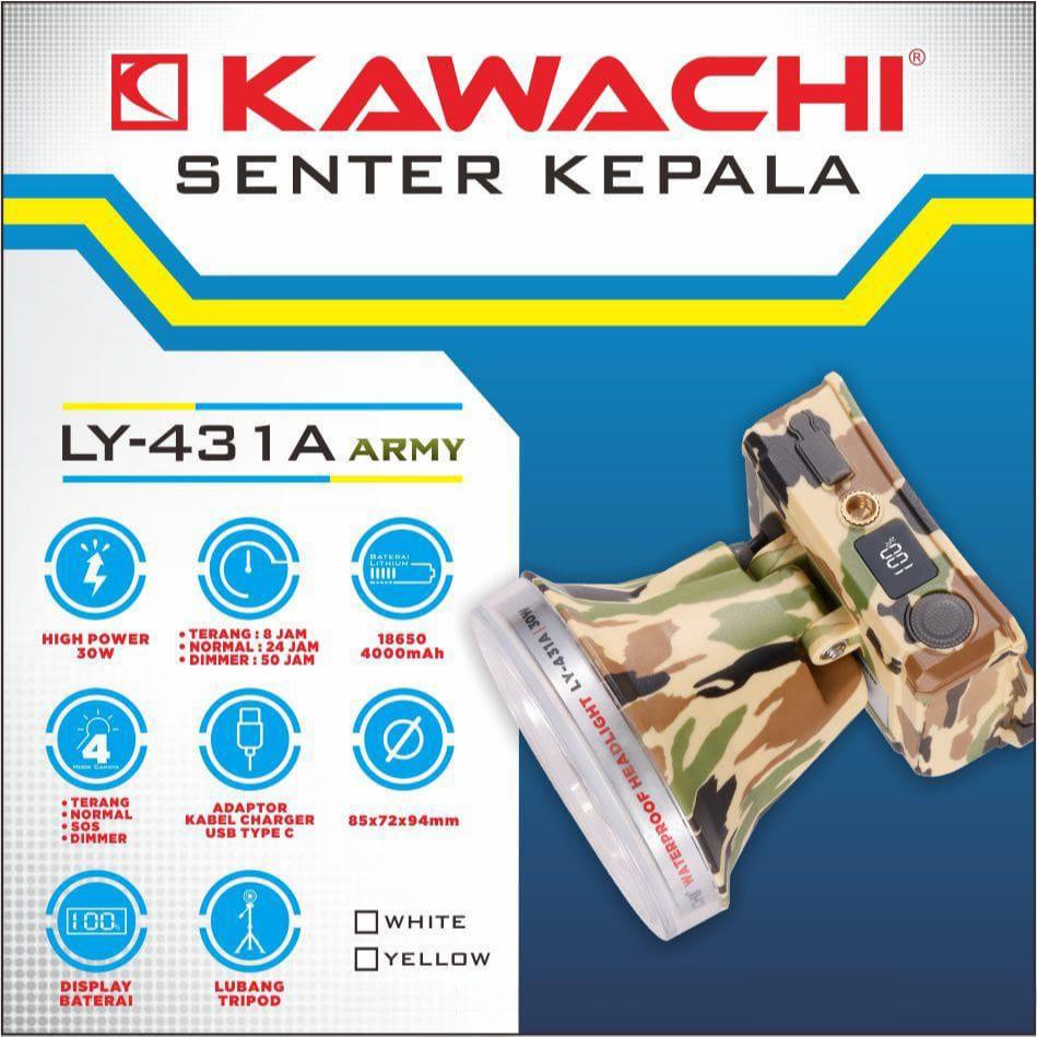 KAWACHI | SENTER KEPALA LY-431A | Lampu Outdoor | Senter Kepala | Lampu Emergency | Lampu Darurat