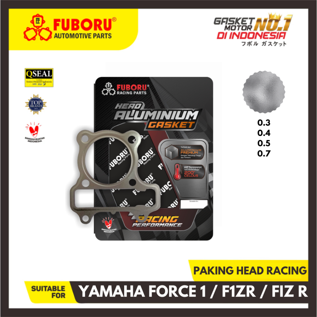 PAKING HEAD YAMAHA FORCE 1 / F1ZR 0,3 0,4 0,5 0,7 GASKET PERPAK CYLINDER HEAD KOP ALUMUNIUM GASKET K