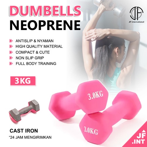 dumbel besi neoprane 3 kg dumbel neoprane 3 kg barbel 3kg