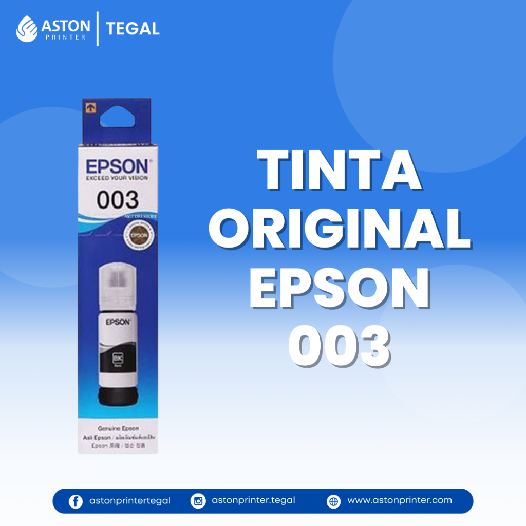 Tinta Printer Epson 003 Original - Untuk Epson L Series Black