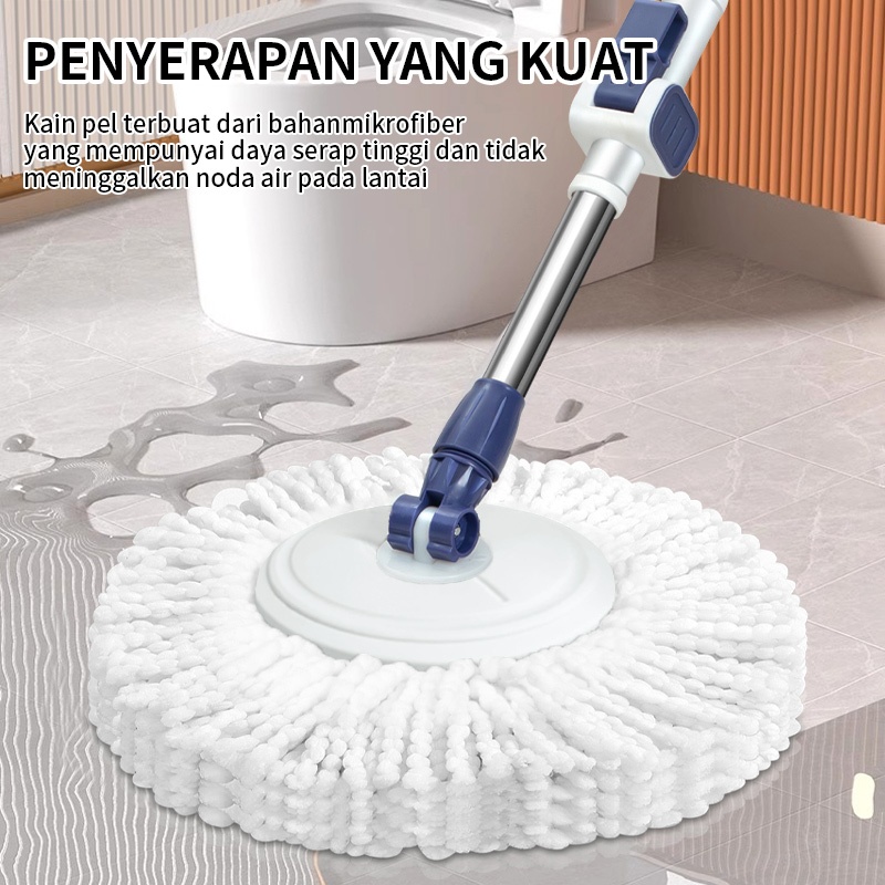 Pel Lantai Peras Otomatis Pel Pelan 2307 - Ultra Mop Aclima Pelan Lantai Spin Mop Pel Putar