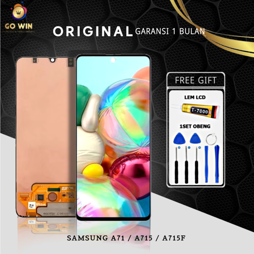 ORIGINAL LCD SAMSUNG A71 / A715 / A715F OLED FINGGERPRINT FULLSET TOUCHSCREEN