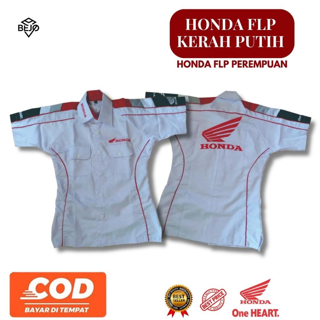 BAJU MEKANIK HONDA PUTIH || BAJU MEKANIK HONDA || BAJU MEKANIK || HONDA
