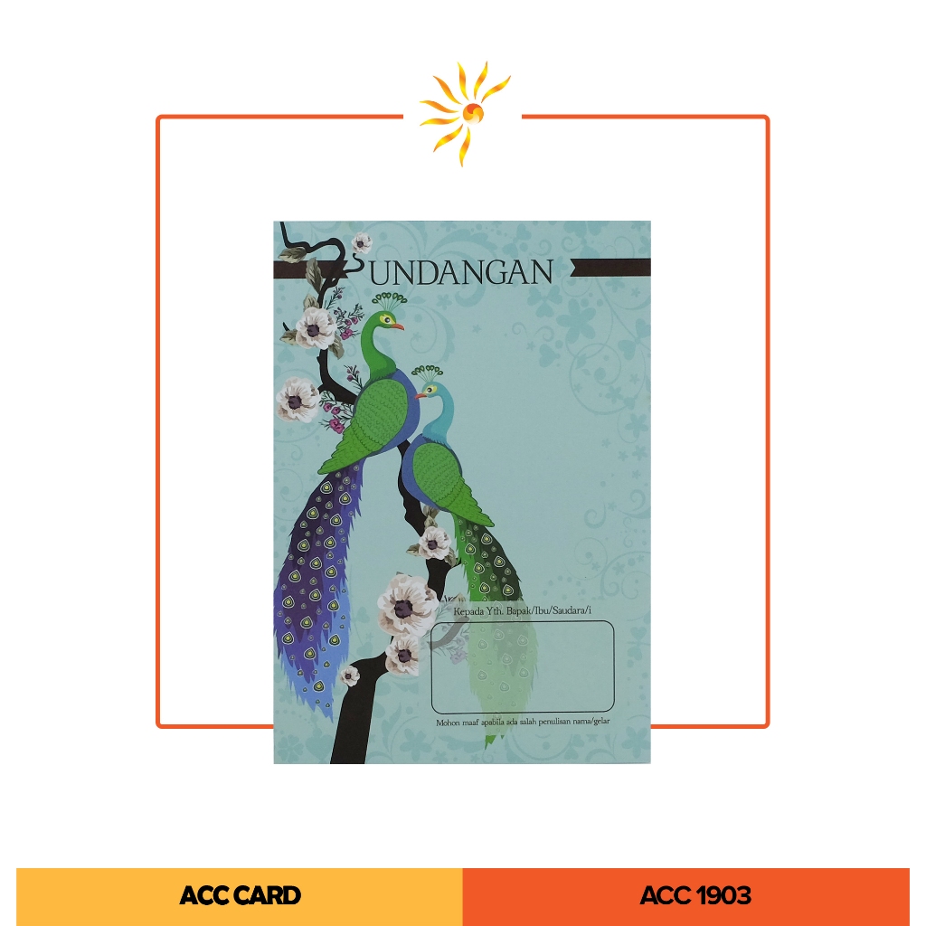 

Blangko Undangan Pernikahan / Wedding Invitation ACC 1903A / 1903 / 1906 - ISI 100 PCS (BLANGKO KOSONG) - Sun Graphic