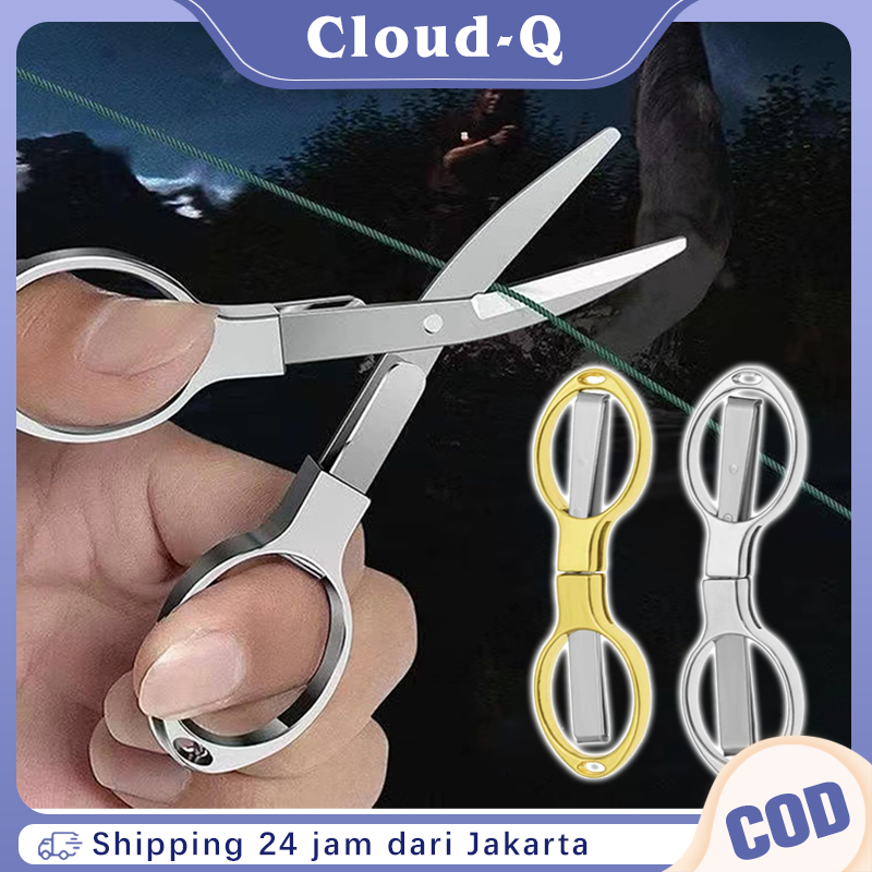 

Gunting Lipat Portable Stainless Steel Gunting Travel Serbaguna Folding Scissors Gunting Kacamata