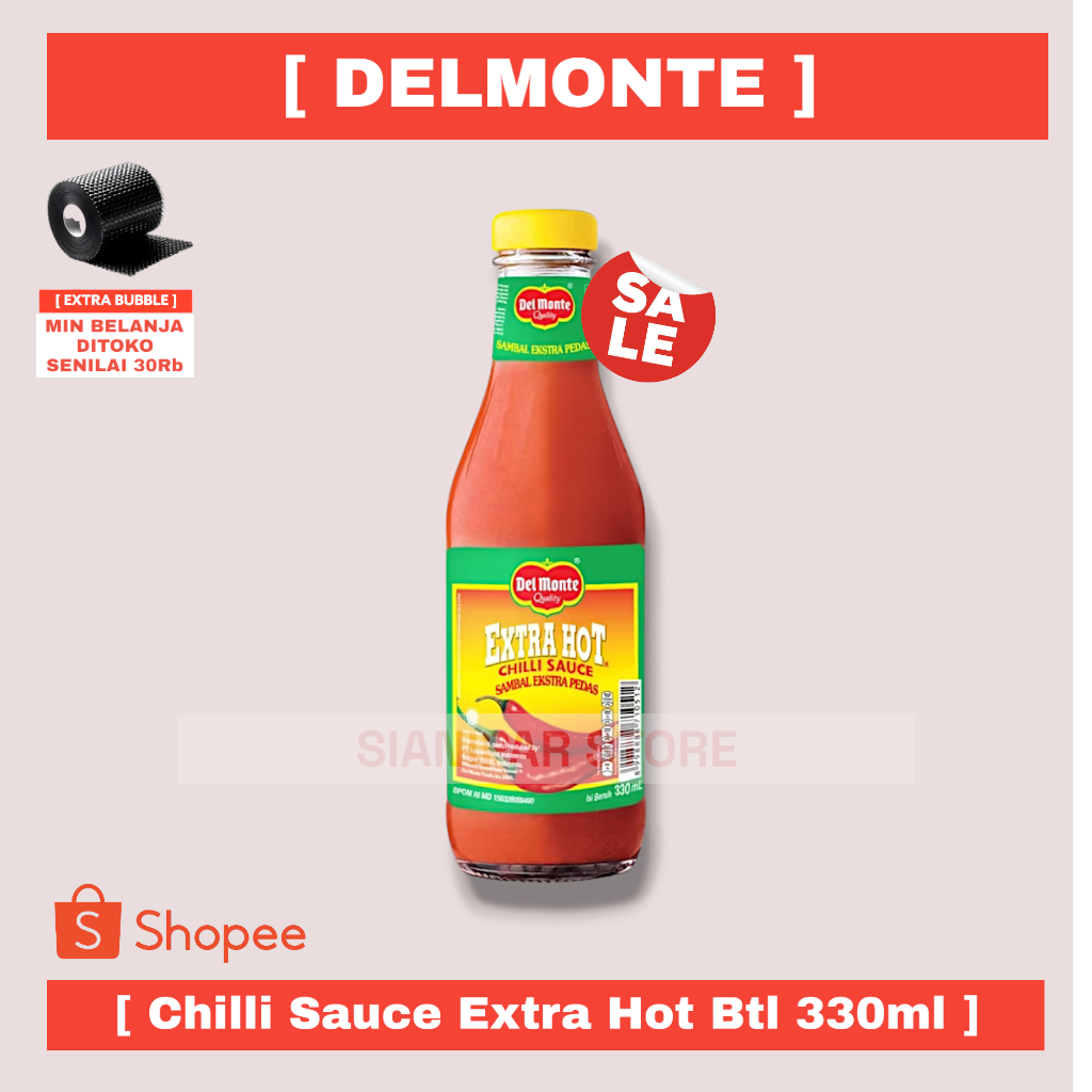 

DELMONTE CHILLI SAUCE EXTRA HOT BTL 340/330mL