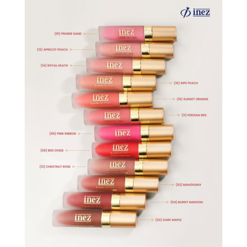 INEZ 900 Suede lip color Rouge & lavre Suede/ lip cream inez 900/ lip cream matte inez/ lipstik inez