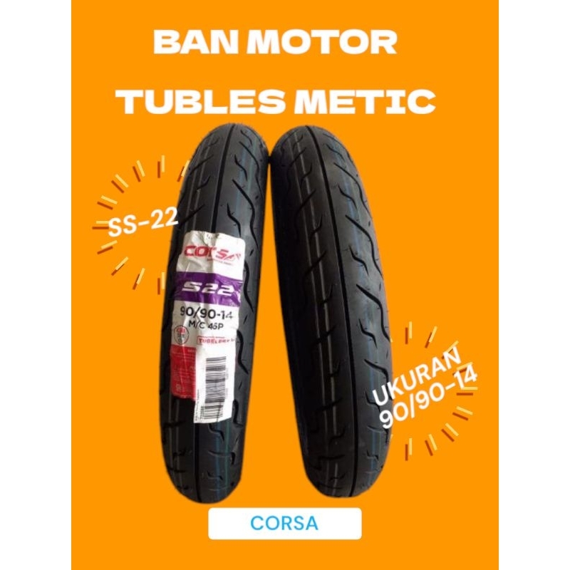 Ban Corsa s22 90/90-14 tubles metic