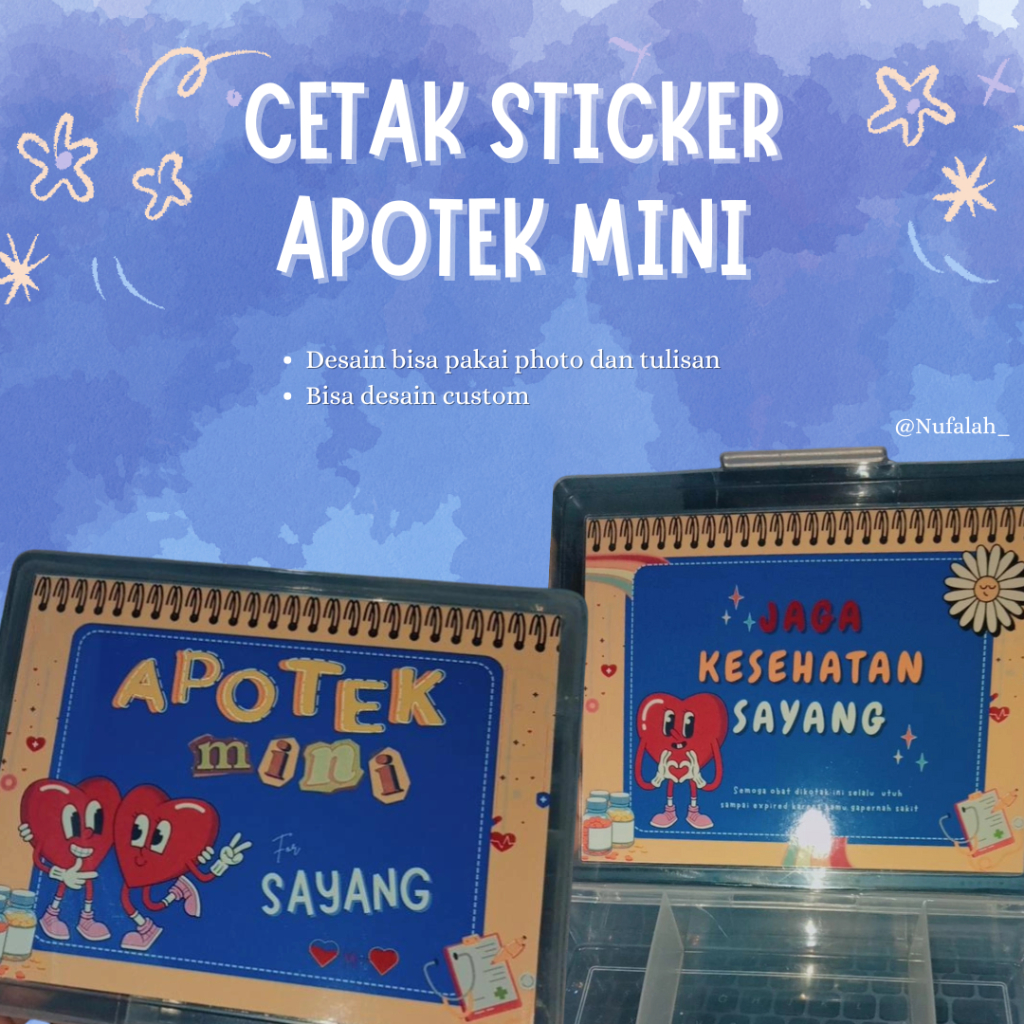 

CETAK STIKER APOTEK MINI CUSTOM PHOTO DAN TULISAN ( HANYA STIKER SAJA)