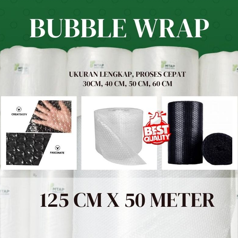 

Bubble wrap gulungan 1 Roll 125CM x 50 Meter MTAP tebal premium murah