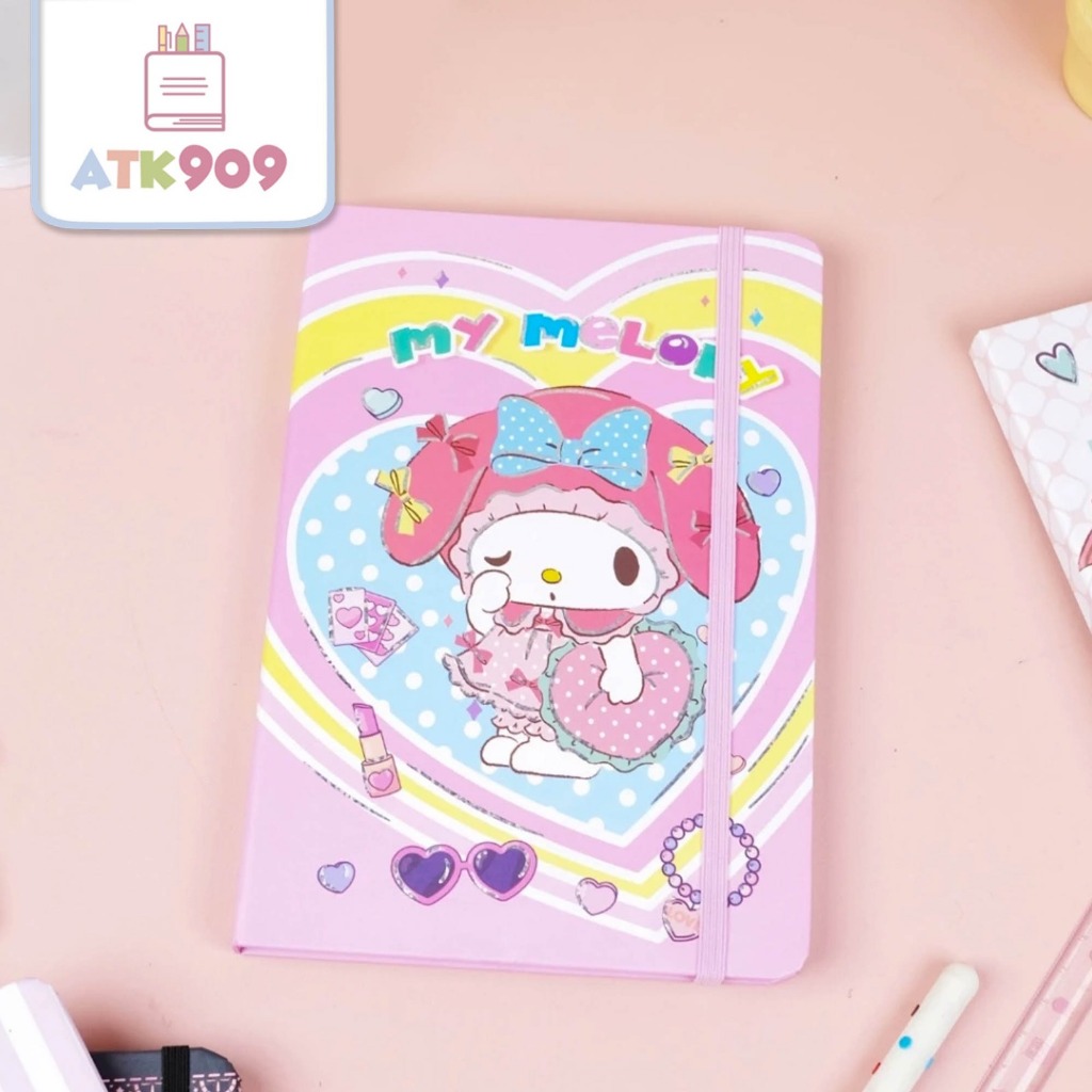 

ATK909 Notebook A5 Cinnamorol Mymelody Buku Catatan Buku Tulis Diary Jurnal Agenda Hard Cover