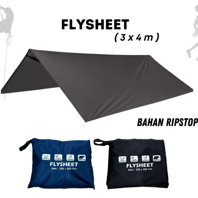flysheet tenda, flysheet 3x4 meter, flysheet teras