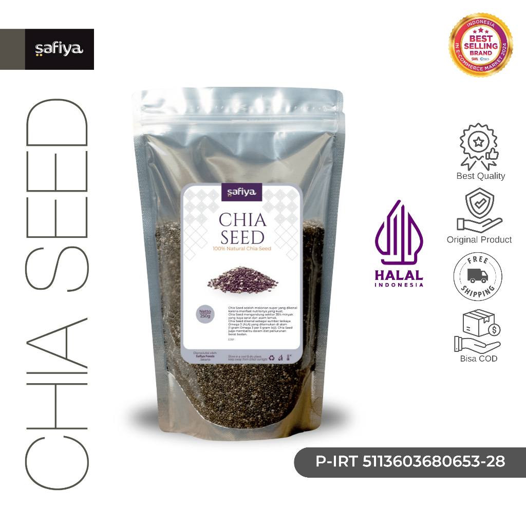 

Safiya Chiaseed Organik 250 Gram Chia Seed Premium