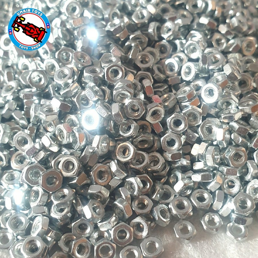 Tamiya Mur Silver 2mm / Mur baut tamiya 2mm / Mur tamiya 2mm / Rep eceran satuan