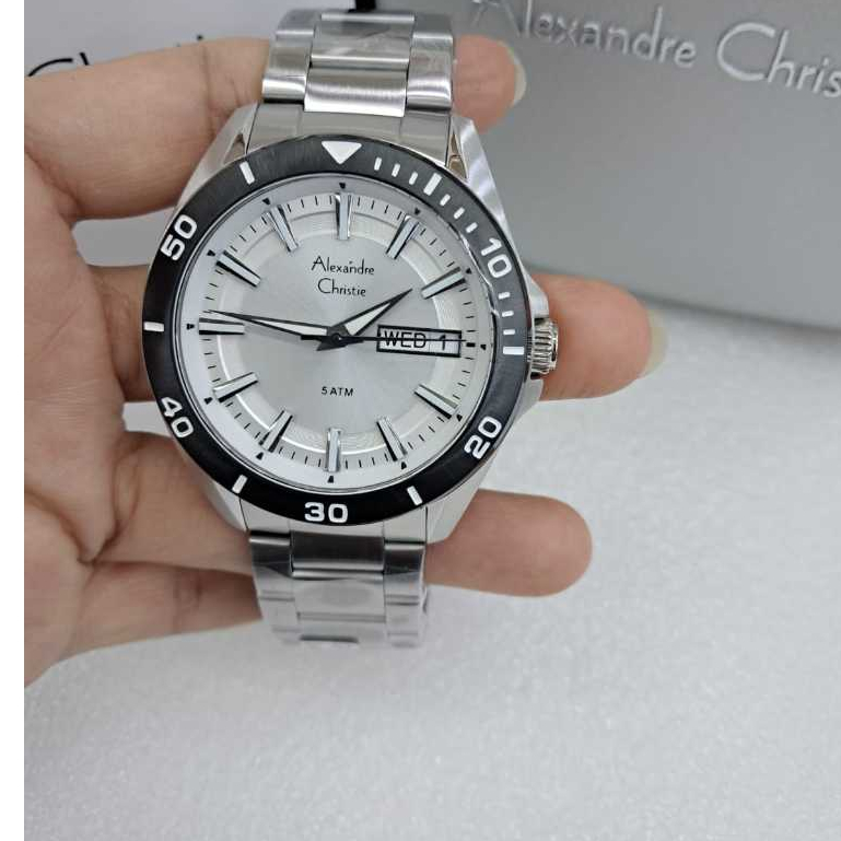 100% ORIGINAL  ALEXANDRE CHRISTIE AC 6512 AC6512 PRIA - SILVER - SILVER BLACK