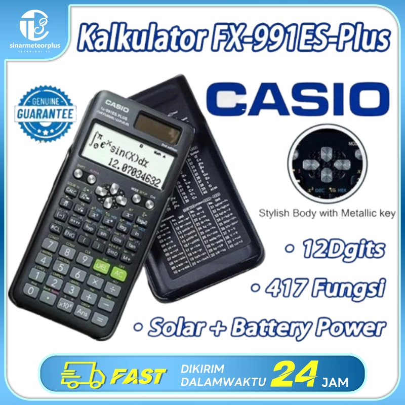 

Kalkulator Scientific Casio ilmiah FX-991EX/991ES-Plus Calculator Scientific Casio Kalkulator Casio Scientific 417 Fungsi/Dua Sumber Tenaga Baterai Dan Tenaga Matahari/40 Konstanta Rumus