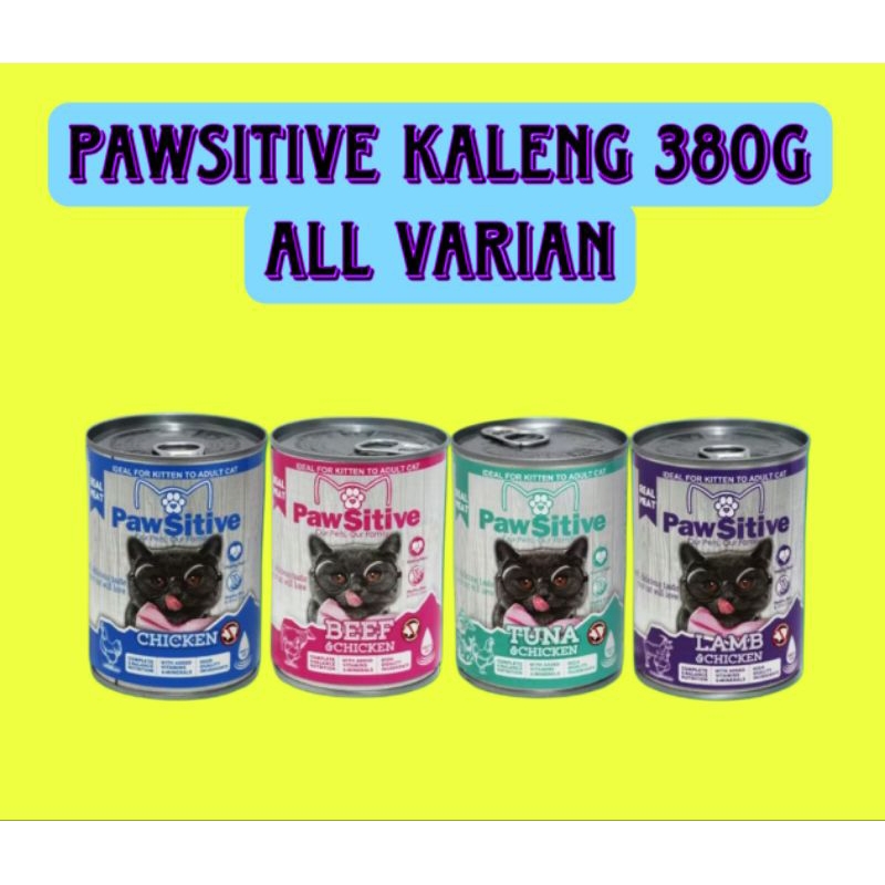 PAWSITIVE KALENG 380G makanan Kucing Basah Pawsitive Kaleng 380g Untuk Semua Umur