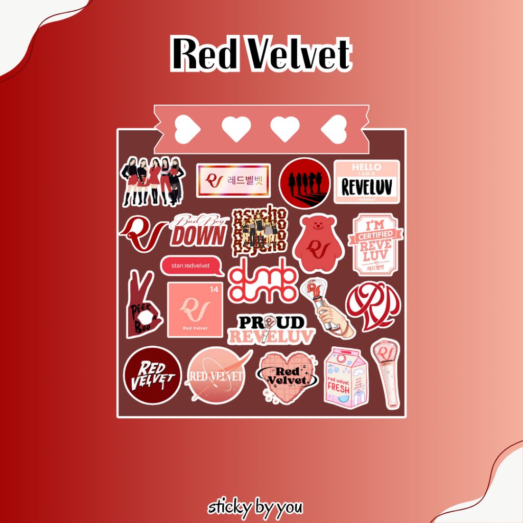 

Sticker Red Velvet - Sticker K-Pop - Sticker Vinyl/Aesthetic/Tumblr/HP - Gift/Merch/Accessories