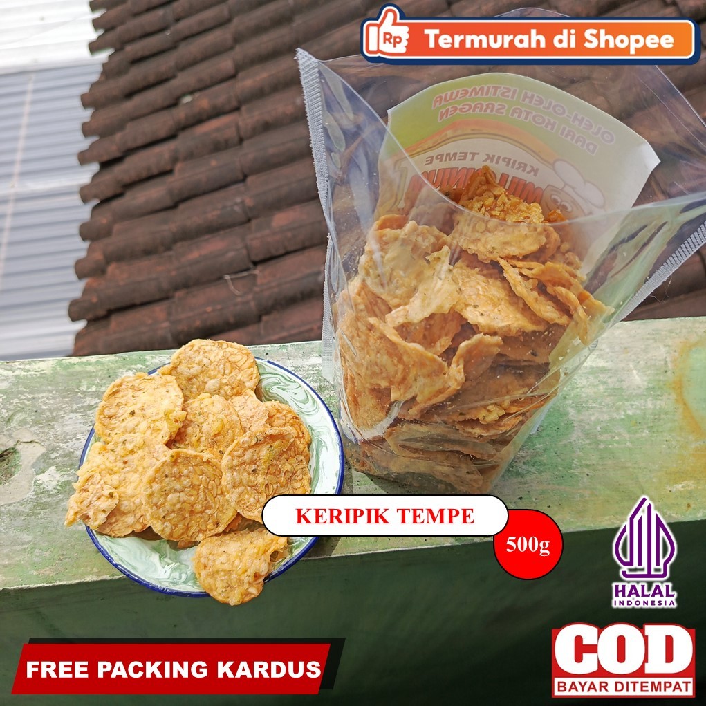 

Keripik Tempe 500g Kripik Tempe Bulat Daun Jeruk Oleh-Oleh Khas Sragen