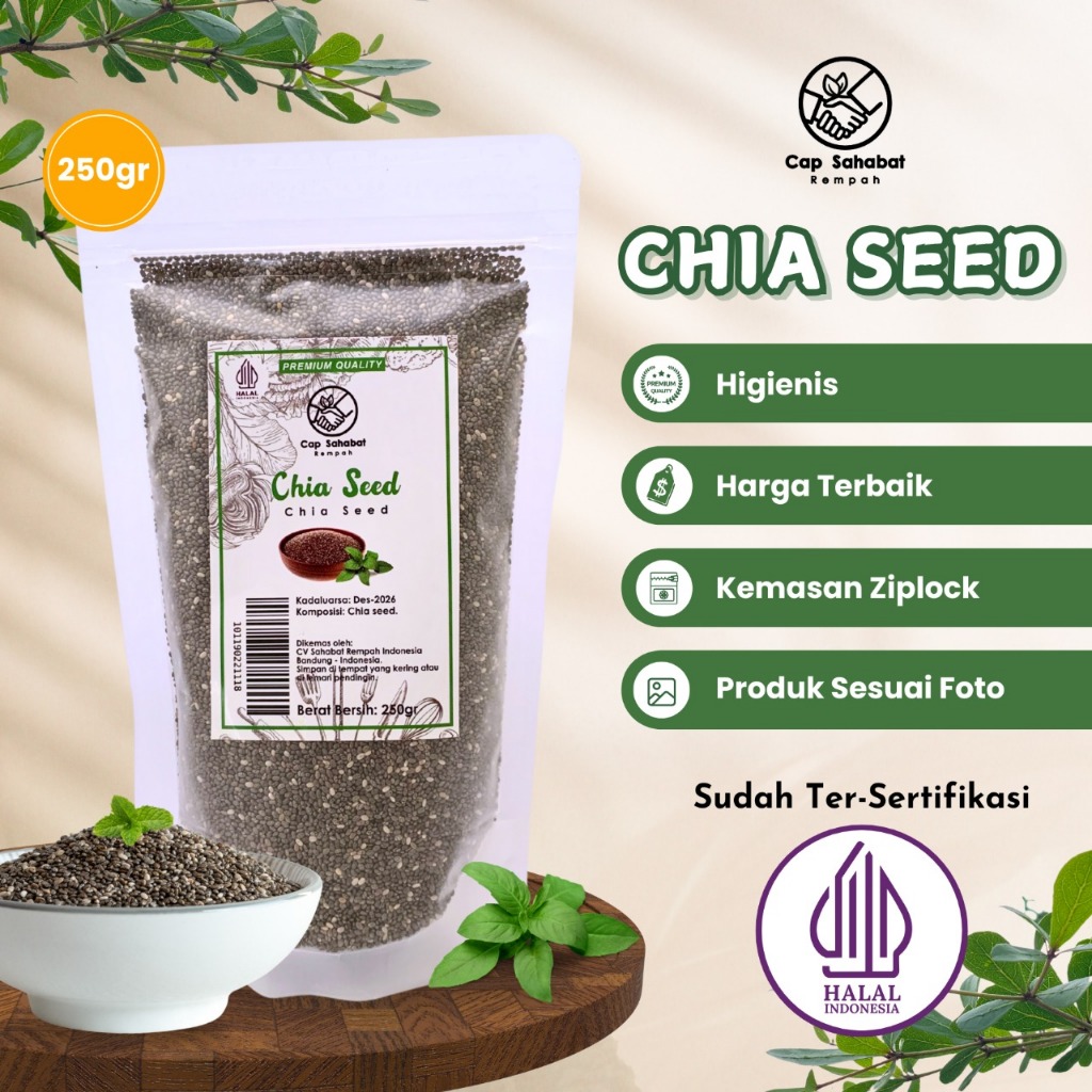 

250gr Black Chia Seed ORGANIK / Rempah / JSR 100% PREMIUM QUALITY