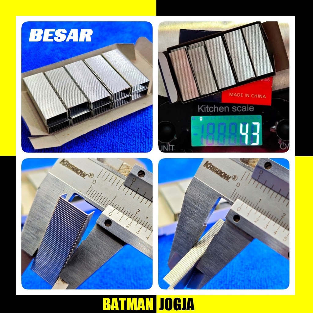 

ISI STAPLES BESAR no 3 per pack pak isi 1000 pcs 20 pack kecil merk random batman jogja batman grosir batmanjogja batmangrosir