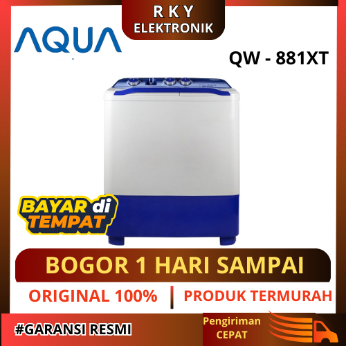MESIN CUCI AQUA 2 TABUNG QW 881XT