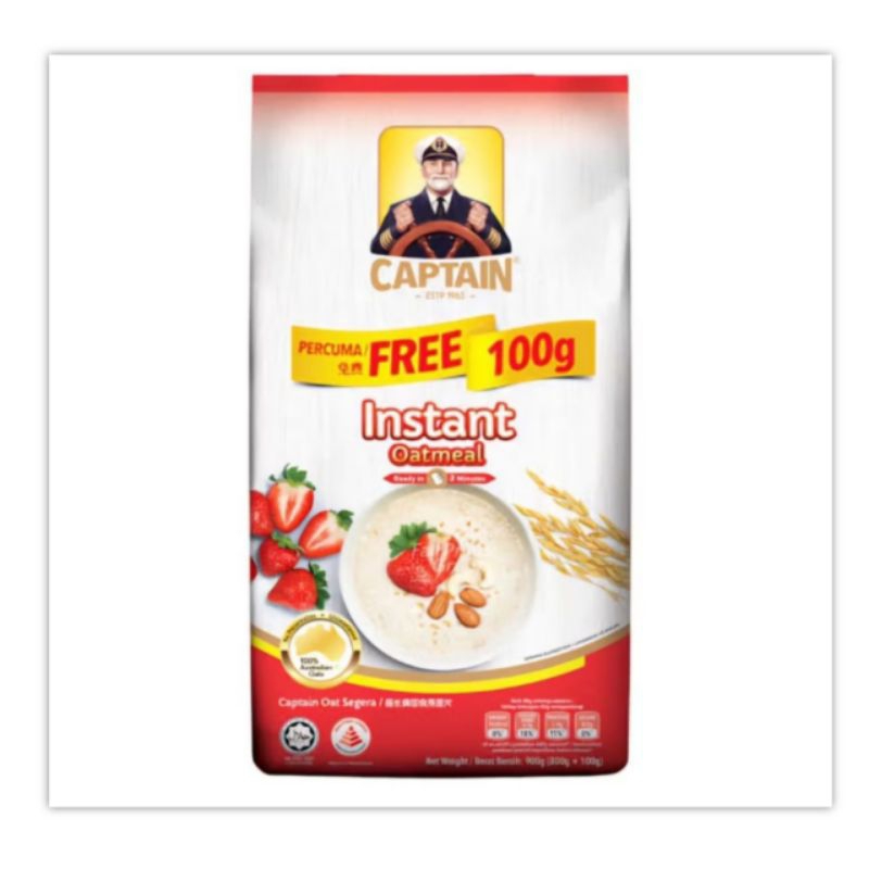 

Captain Oats Instant 900 gr Cereal Oatmeal